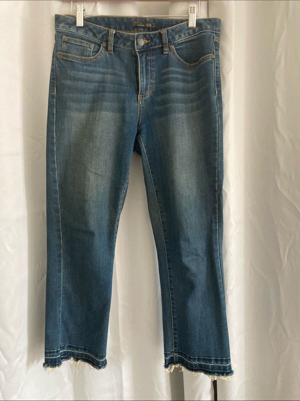 Prana Mid-Blue Cropped Straight Jeans